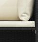 Preview: Modular-Ecksofa mit Kissen Schwarz Poly Rattan