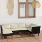 Preview: 6-tlg. Garten-Lounge-Set mit Kissen Poly Rattan Schwarz
