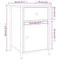 Preview: Nachttisch Grau Sonoma 40x42x60 cm Holzwerkstoff