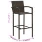 Preview: 5-tlg. Gartenbar-Set Poly Rattan Braun