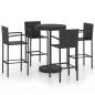 Preview: 5-tlg. Gartenbar-Set Poly Rattan Schwarz
