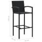 Preview: 5-tlg. Gartenbar-Set Poly Rattan Schwarz