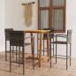 Preview: ARDEBO.de - 5-tlg. Gartenbar-Set Grau