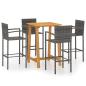 Preview: 5-tlg. Gartenbar-Set Grau