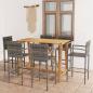 Preview: ARDEBO.de - 7-tlg. Gartenbar-Set Grau