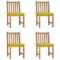 Preview: ARDEBO.de - Gartenstühle 4 Stk. mit Kissen Massivholz Teak 