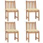 Preview: ARDEBO.de - Gartenstühle 4 Stk. mit Kissen Massivholz Teak 