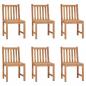 Preview: Gartenstühle 6 Stk. mit Kissen Massivholz Teak