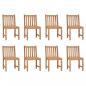 Preview: ARDEBO.de - Gartenstühle 8 Stk. mit Kissen Massivholz Teak