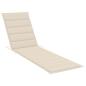 Preview: Sonnenliegen 2 Stk. mit Creme Auflagen Massivholz Teak