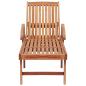 Preview: Sonnenliegen 2 Stk. mit Auflagen Taupe Massivholz Teak