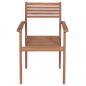 Preview: Stapelbare Gartenstühle 8 Stk. Massivholz Teak