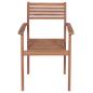 Preview: Stapelbare Gartenstühle 8 Stk. Massivholz Teak