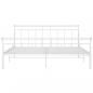 Preview: Bettgestell Weiß Metall 180x200 cm