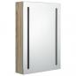 Preview: LED-Bad-Spiegelschrank Eichenoptik 50x13x70 cm