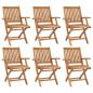 Preview: ARDEBO.de - Klappbare Gartenstühle 6 Stk. Massivholz Teak