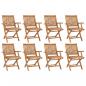 Preview: ARDEBO.de - Klappbare Gartenstühle 8 Stk. Massivholz Teak