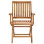 Preview: Klappbare Gartenstühle mit Kissen 6 Stk. Massivholz Teak