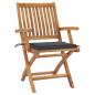 Preview: Klappbare Gartenstühle mit Kissen 8 Stk. Massivholz Teak
