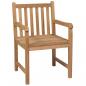 Preview: Gartenstühle 8 Stk. mit Grauen Kissen Massivholz Teak