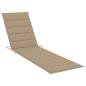 Preview: Sonnenliegen 2 Stk. mit Auflagen Beige Massivholz Teak