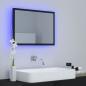 Preview: LED-Badspiegel Hochglanz-Schwarz 60x8,5x37 cm Acryl