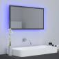 Preview: LED-Badspiegel Grau 80x8,5x37 cm Acryl