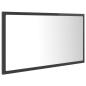 Preview: ARDEBO.de - LED-Badspiegel Hochglanz-Grau 80x8,5x37 cm Acryl
