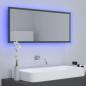 Preview: LED-Badspiegel Grau 100x8,5x37 cm Acryl