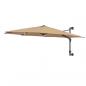 Preview: Sonnenschirm Wandmontage mit LEDs und Metallmast 300 cm Taupe