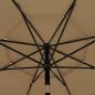 Preview: Sonnenschirm mit Aluminium-Mast 3-lagig Taupe 3,5 m