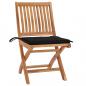 Preview: Klappbare Gartenstühle mit Kissen 4 Stk. Massivholz Teak