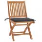 Preview: Klappbare Gartenstühle mit Kissen 8 Stk. Massivholz Teak