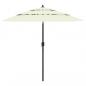 Preview: ARDEBO.de - Sonnenschirm mit Aluminium-Mast 3-lagig Sandfarben 2,5 m