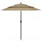 Preview: ARDEBO.de - Sonnenschirm mit Aluminium-Mast 3-lagig Taupe 2,5 m