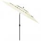 Preview: Sonnenschirm mit Aluminium-Mast 3-lagig Sandfarben 3 m