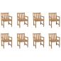 Preview: ARDEBO.de - Gartenstühle 8 Stk. Massivholz Teak