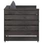Preview: 2-tlg. Garten-Lounge-Set mit Kissen Grau Imprägniertes Holz