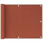 Preview: ARDEBO.de - Balkon-Sichtschutz Terracotta-Rot 75x600 cm HDPE