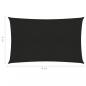 Preview: Sonnensegel 160 g/m² Schwarz 2x4 m HDPE