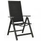 Preview: Klappbare Gartenstühle 2 Stk. Textilene und Aluminium Schwarz