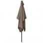 Preview: Sonnenschirm mit LEDs und Stahl-Mast Taupe 2x3 m