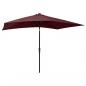 Preview: Sonnenschirm mit LEDs und Stahl-Mast Bordeauxrot 2x3 m