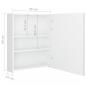 Preview: LED-Bad-Spiegelschrank Glänzendes Weiß 50x14x60 cm