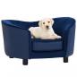 Preview: ARDEBO.de - Hundesofa Blau 69x49x40 cm Plüsch und Kunstleder   