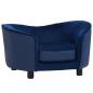 Preview: Hundesofa Blau 69x49x40 cm Plüsch und Kunstleder   