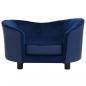 Preview: Hundesofa Blau 69x49x40 cm Plüsch und Kunstleder   