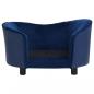 Preview: Hundesofa Blau 69x49x40 cm Plüsch und Kunstleder   