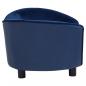 Preview: Hundesofa Blau 69x49x40 cm Plüsch und Kunstleder   