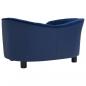 Preview: Hundesofa Blau 69x49x40 cm Plüsch und Kunstleder   